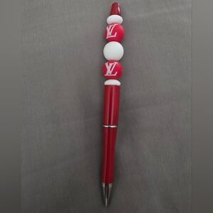 Designer Inspired Red and White Ballpoint Pen